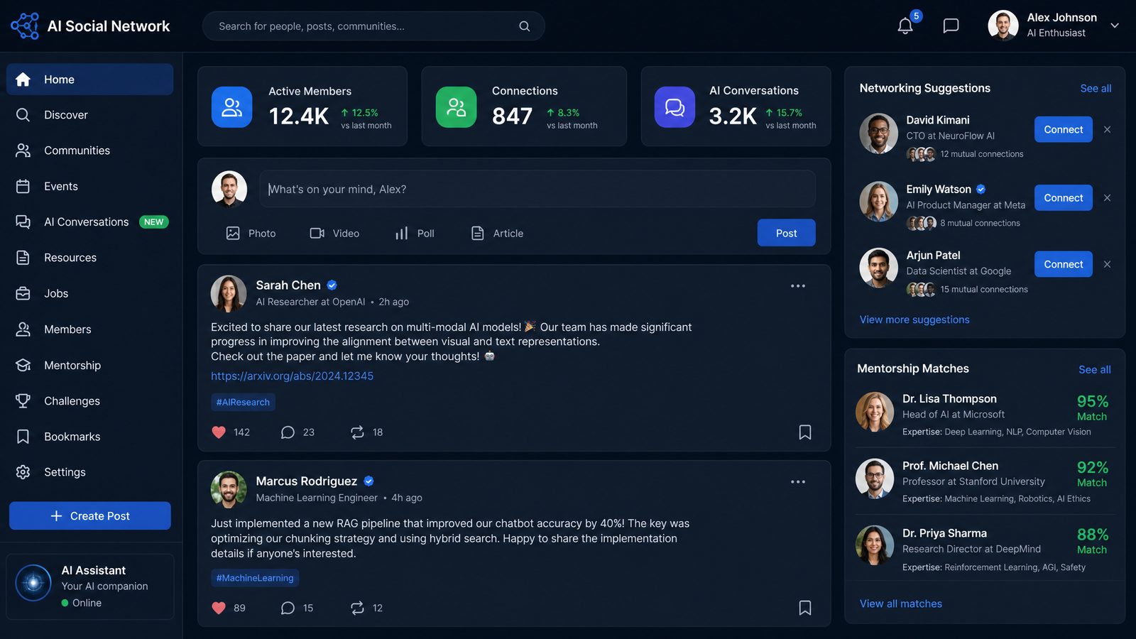 AI Social — AI Social Media Workforce Platform interface